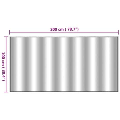 Tappeto Rettangolare Naturale 100x200 cm in Bambù - Foto 8
