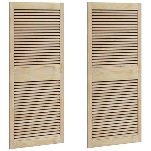 Porta per Armadio 2 pcs Naturale 140.5 x 2.1 x 49.5 cm - Foto 1