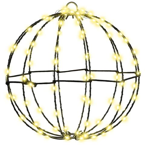 Palla con 192 LED 2 pcs Bianco caldo 30 cm Metallo - Foto 2