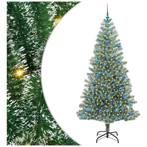 Albero di Natale Artificiale Imbiancato con Luci LED 210 cm - Foto 1