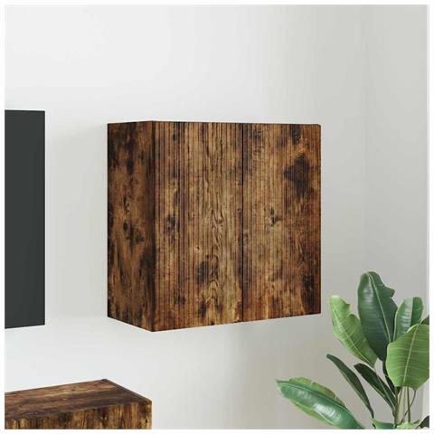 Mobile TV da parete Rovere fumé 59,5 x 31 x 60 cm - Foto 2