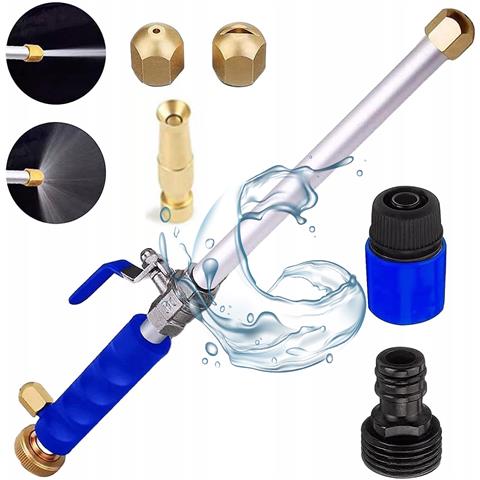 Lancia A Pressione Per Tubo Da Giardino 3/4"" Set4 - Alluminio, 3 Ugelli, 25 Bar | Distanza 15m | Per Auto, Terrazze, Giardino - Foto 1