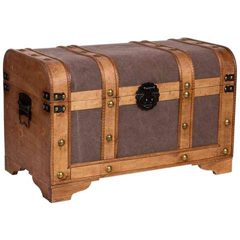 Baule In Legno Marrone 60x33x37 Cm - Foto 1