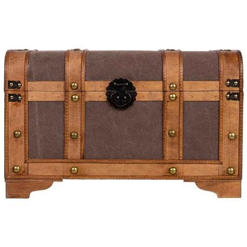 Baule In Legno Marrone 60x33x37 Cm - Foto 2