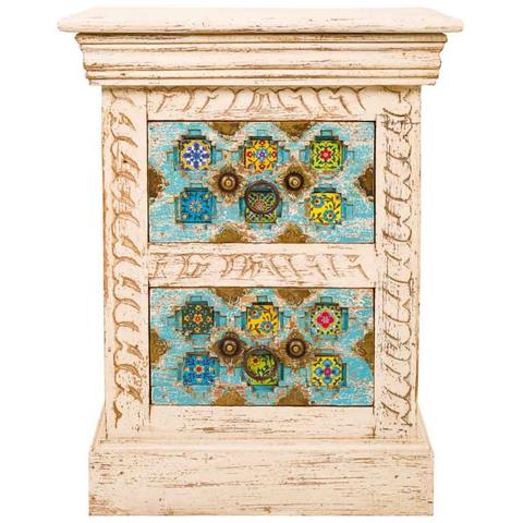 Comodino In Legno Beige 45x30x59 - Foto 2