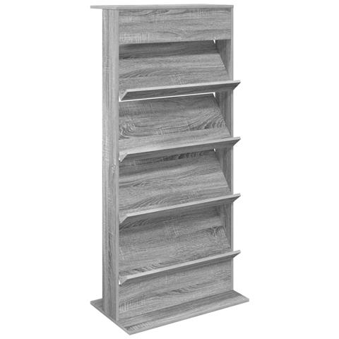 Scaffale per riviste Grigio Sonoma 70 x 41 x 156 cm - Foto 1