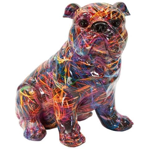 Bulldog Psyco In Resina Multicolore - Foto 1