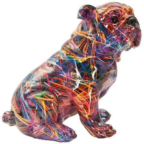 Bulldog Psyco In Resina Multicolore - Foto 2