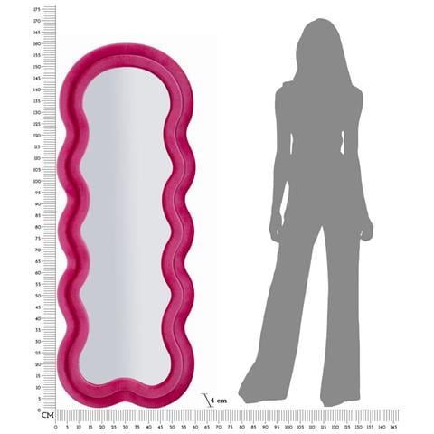 Specchio Con Cornice Onda-rosa-mdf-60x4x160 Cm - Foto 8