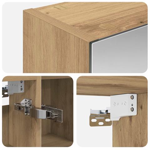 Mobiletto per specchio da bagno con porta Rovere Artigianale - Foto 9