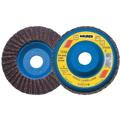 Disco Lamellare al Corindone Ø 115 mm Grana 80 per metalli, alluminio, legno - Foto 1