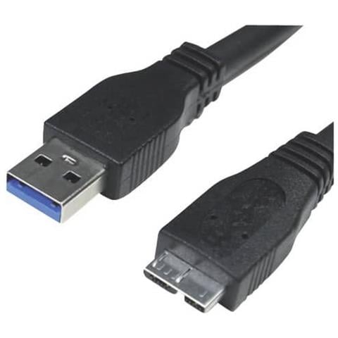 Cavo Usb 3.0, 1.0m, Usb 3.0 A / Micro Usb 3.0 B - Nero - Foto 2