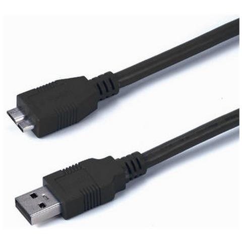 Cavo Usb 3.0, 1.0m, Usb 3.0 A / Micro Usb 3.0 B - Nero - Foto 1