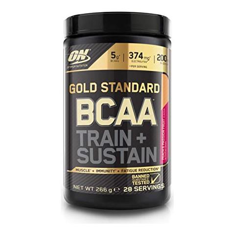 Optimum Nutrition Bcaa Aminoacidi Ramificati Con Vitamina C, Electrolytes Per Supporto Intra Workout, Pesca E Frutto Della Passione, 266 G, 28 Porzioni - Foto 1
