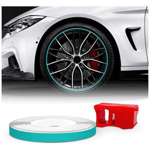 Wheel Trim Strisce Adesive Special Per Cerchi Auto Con Applicatore, Verde Petronas, 5 Mm X 6 Mt - Foto 1