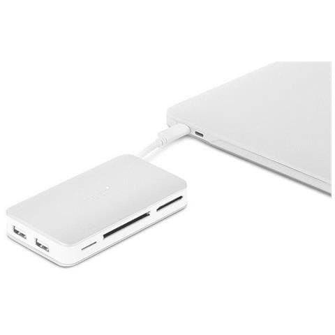 Catdette Type-C USB 3.0 (3.1 Gen 1) Type-C Argento, Bianco lettore di schede - Foto 8