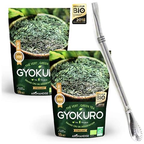 Tè Verde Gyokuro 100 G + Cannuccia In Acciaio Inox Con Filtro - Foto 1