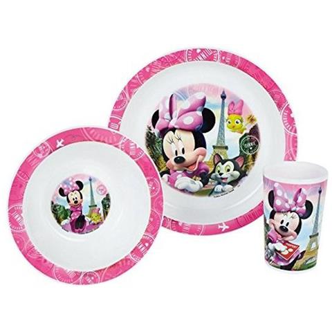 Servizio Da Tavola Minnie 3 Pezzi Bianco - Foto 1