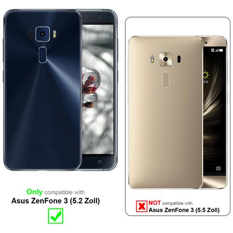 Catena Di Telefoni Cellulari Compatibile Con Asus Zenfone 3 (5,2"" Zoll) In Nero - Coperchio Protettivo In Silicone Con Anelli D'argento, Cinturino In Corda E Custodia Staccabile - Foto 2