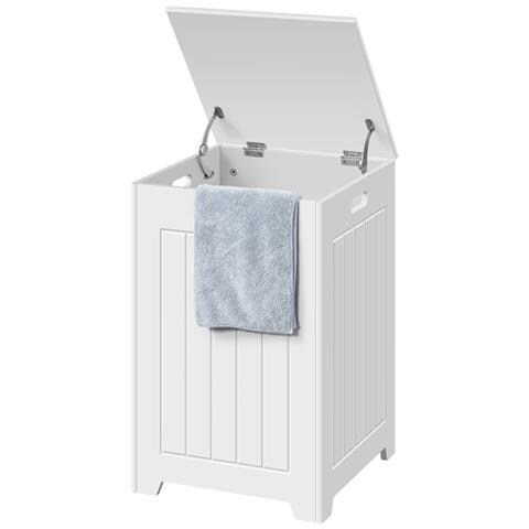 Yaheetech Cesto Portabiancheria Con Coperchio - Armadietto Salvaspazio Per Bagno E Lavanderia 39.5x39.5x61 Cm - Foto 7