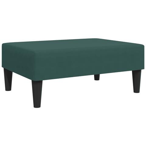 Poggiapiedi Verde Scuro 77x55x31 Cm In Velluto - Foto 2