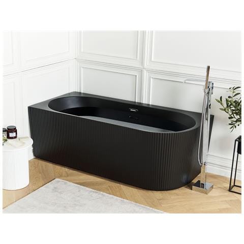 Vasca Da Bagno Angolare Gocta Lato Destro 170 X 80 Cm Nero - Foto 1