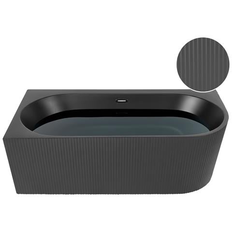 Vasca Da Bagno Angolare Gocta Lato Destro 170 X 80 Cm Nero - Foto 9