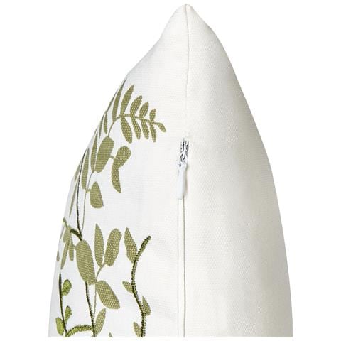 Set Di 2 Cuscini Zaleya Cotone 45 X 45 Cm Bianco Trama Floreale - Foto 2