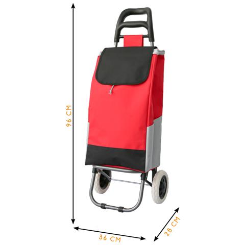 Carrello Spesa Con Ruote Trolley Portaspesa Con Manico Corrado Carrello Rosso - Foto 4