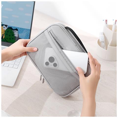 Borsa Organizer Per Elettronica Per Cavi, Caricatori E Accessori Grey - Foto 4