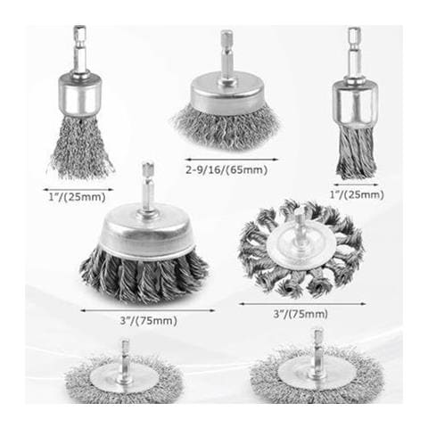Set Versatile Di 5 Spazzole Metalliche In Acciaio Inossidabile Per Trapano - Foto 4
