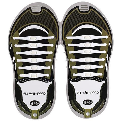 Lacci Per Scarpe In Silicone - Lacci Elastici Senza Lacci Per Scarpe Da Ginnastica White - Foto 2