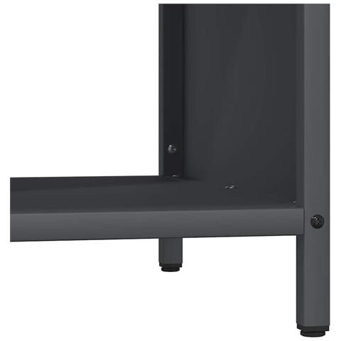 Rastrelliera Legna da Ardere con Piano Antracite 100x40x60 cm - Foto 10