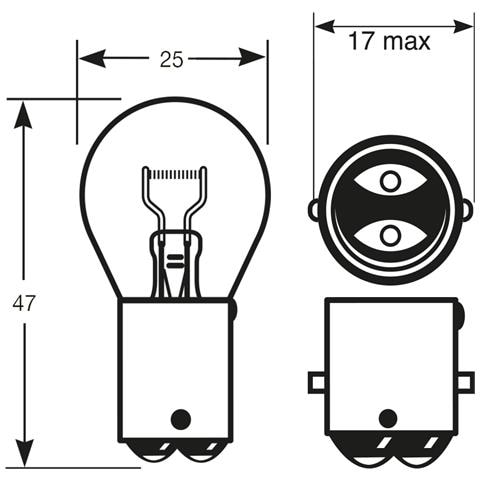 Lampadina 6v 21w P21w - Foto 2