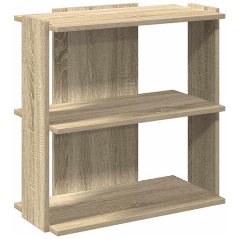 Libreria 3 Ripiani Rovere Sonoma 60x30x60 Cm Legno Multistrato - Foto 2