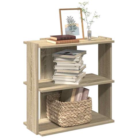 Libreria 3 Ripiani Rovere Sonoma 60x30x60 Cm Legno Multistrato - Foto 1
