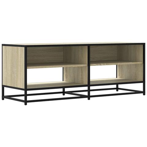 Mobile Tv Rovere Sonoma 120,5x40x46cm Legno Multistrato Metallo - Foto 2