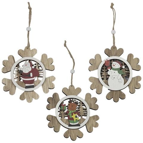 Pendente In Legno Design Fiocco Di Neve Casuale - Foto 1