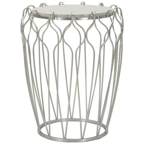 Tavolino Mf530 - Argento - Marmo - 47,5x47,5x61,5 Cm - Foto 1