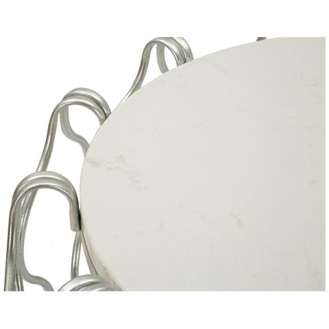 Tavolino Mf530 - Argento - Marmo - 47,5x47,5x61,5 Cm - Foto 2