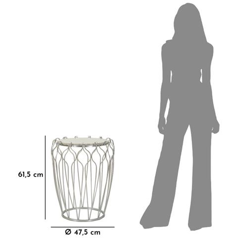 Tavolino Mf530 - Argento - Marmo - 47,5x47,5x61,5 Cm - Foto 7