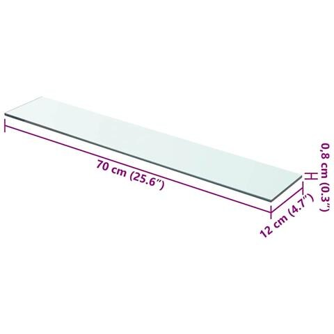 Lusso Casadino -  Mensola In Vetro Trasparente 70x12 Cm - Foto 3