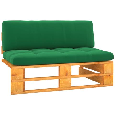 Divano Centrale Da Giardino Pallet Legno Pino Impregnato Ambra - Foto 2