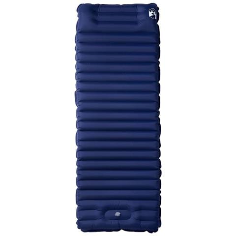 Materasso Campeggio Autogonfiabile Cuscini 1 Persona Blu Marino - Foto 2