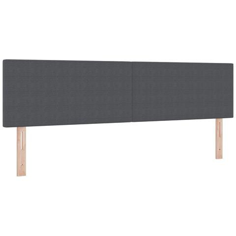 Testiera Design Semplice Grigio Scuro 180 cm Tessuto Corduroy - Foto 1