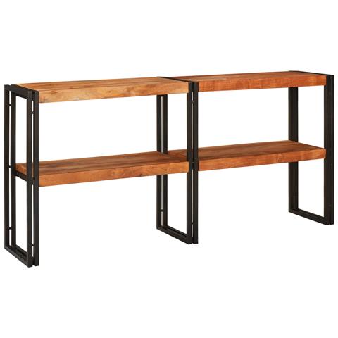 Tavolo consolle 160x33x75 cm acacia grezza solida - Foto 1