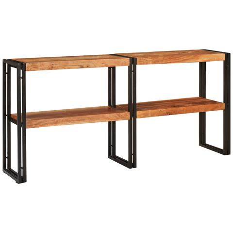 Tavolo consolle 160x33x75 cm acacia grezza solida - Foto 2