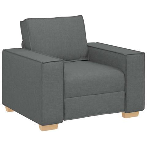 Poltrona Divano Grigio Scuro 60 cm Tessuto - Foto 1