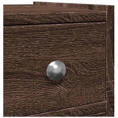 Armadietto da Bagno Stretto con Ruote Rovere Marrone Truciolato - Foto 9