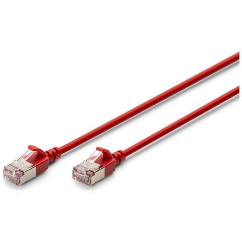 Cavo patch CAT 6A F-FTP Slim, 0,5 m, rosso - Foto 1